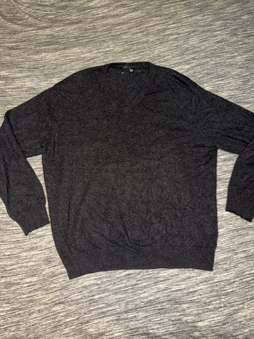 Jos A Bank Executive Collection Mens Black 100% Cashmere V-Neck Sweater Size L